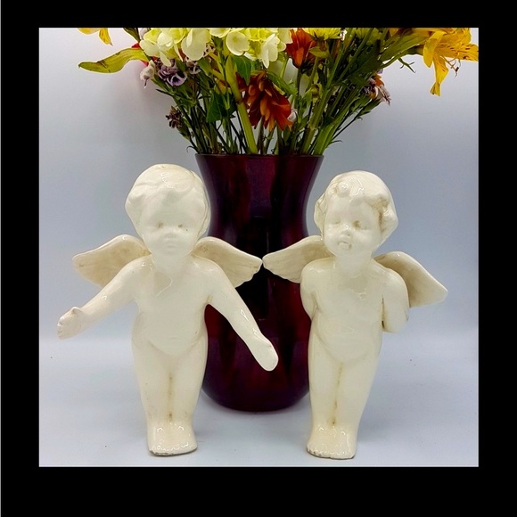Vintage angels, Set of  two standing angel figurines - Picture 1 of 15